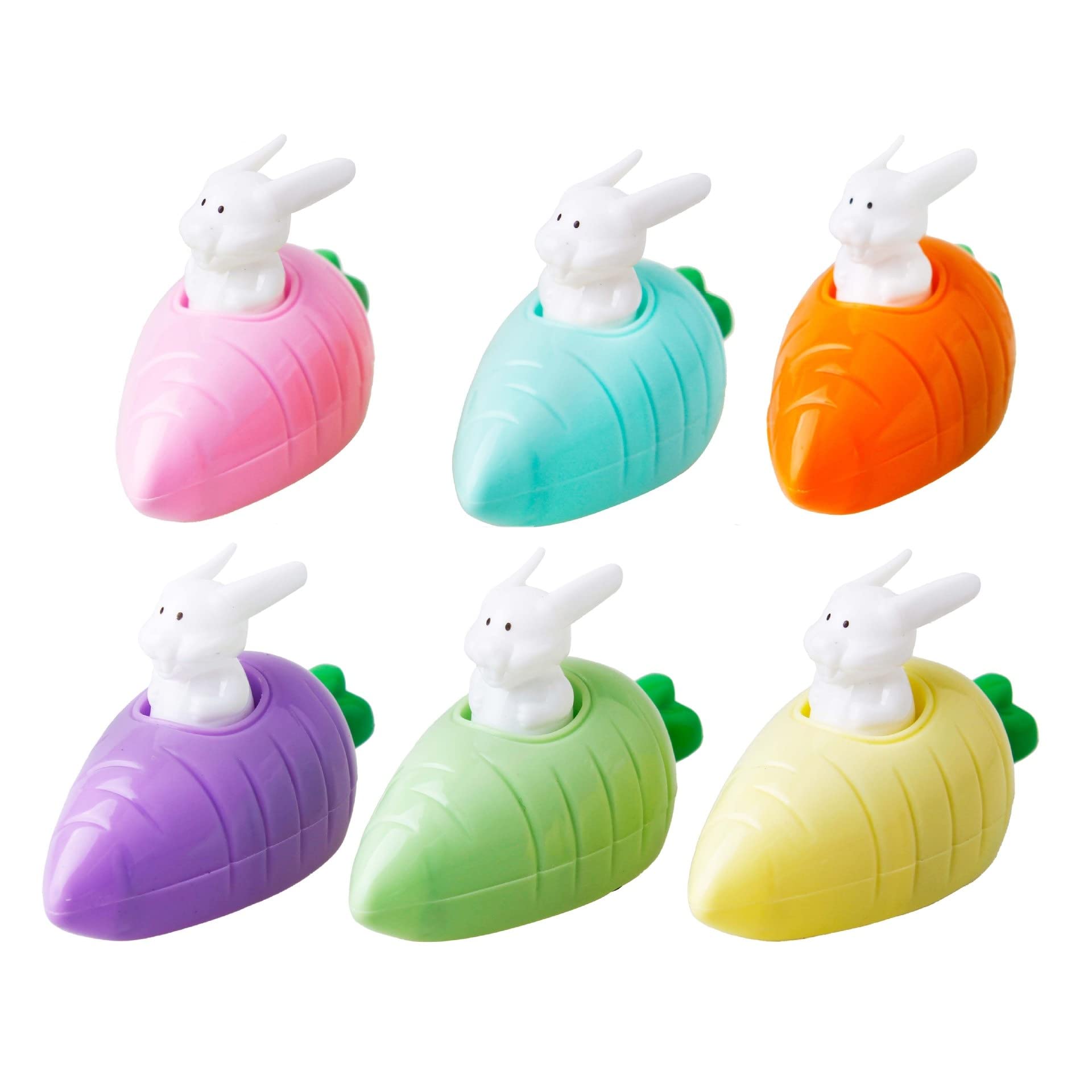 6PCS Easter Pull Back Cars Bunny Cars Rabbit Fun Toy Vehicles for Easter Party Favors Animal Car Toddler Toys for Kids 3-8 Years old