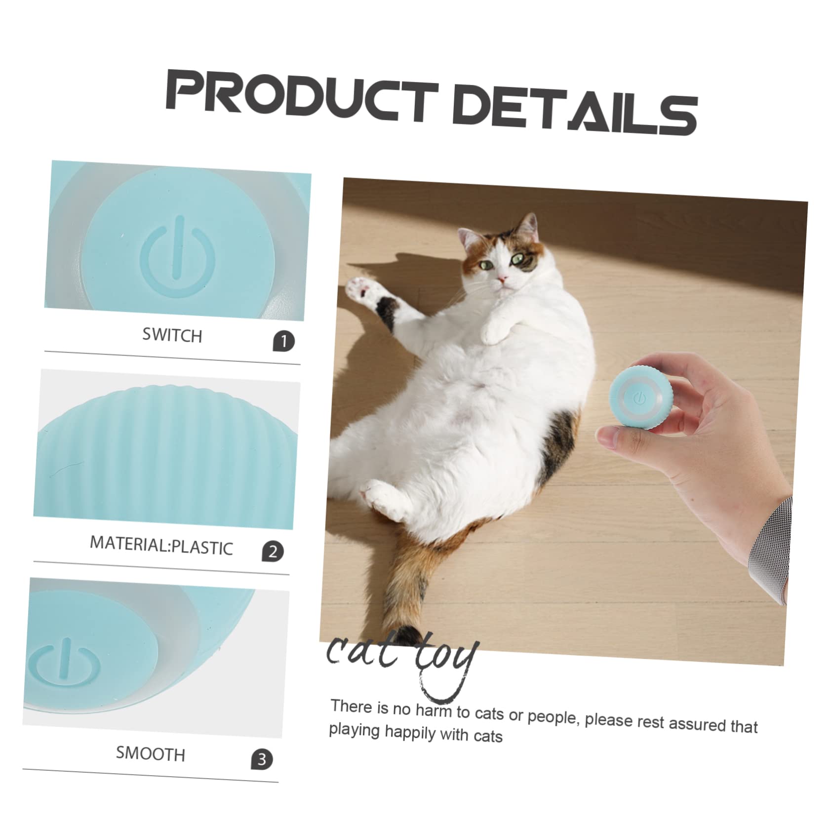 Kisangel Lot De 4 Accessoires Amusants pour Chatons Jouet Compact pour Chatons Fonction Griffoir Jouet Portable pour Chat À Usage Intérieur