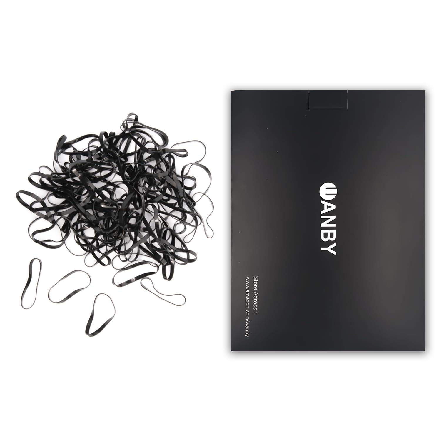 WANBY Elastic Hair Bands for Women 750Pcs Hair Ties Bands Soft Elastics Ponytail Holders Hair Ties for Girls Toddler (Black) - Image 3