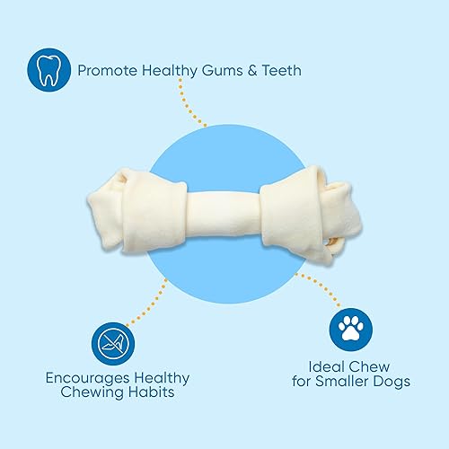 Miniatura 2 de Huesos grandes de cuero crudo de 8 a 9 pulgadas (15 unidades) Huesos naturales de alta calidad para masticables de larga duración | Ganado