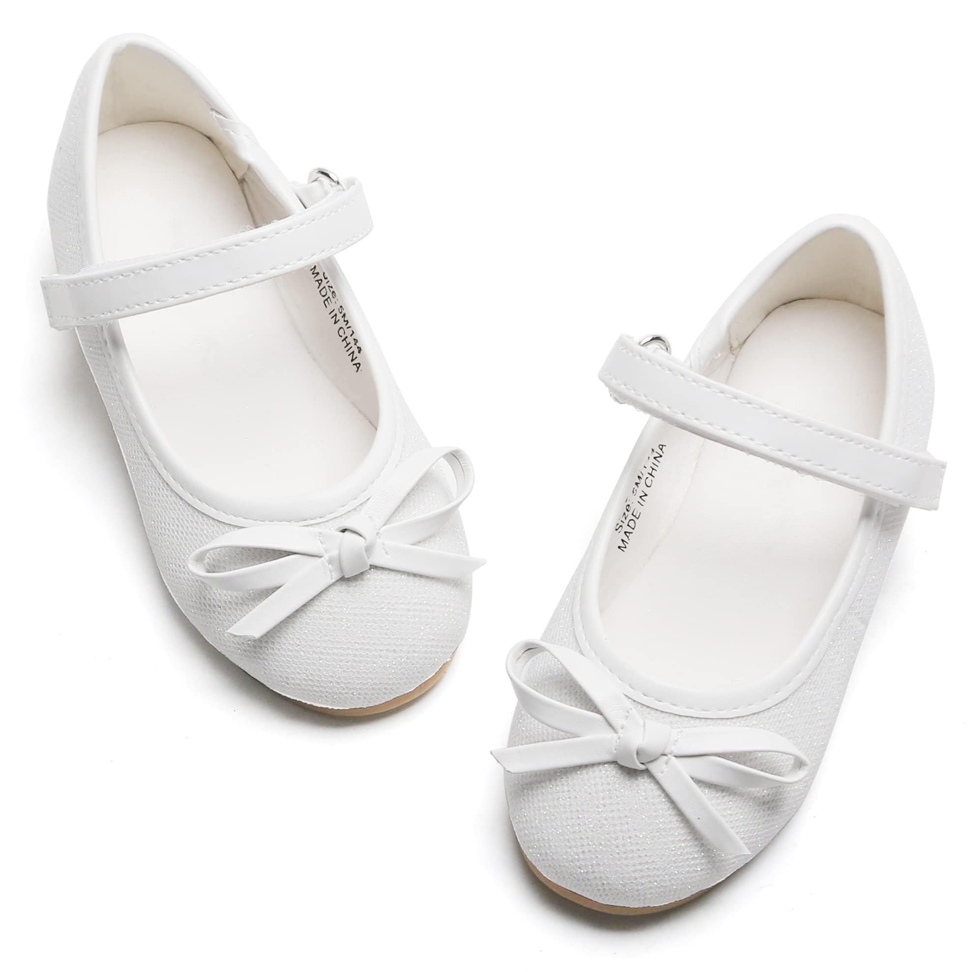 GINFIVE Toddler Girls Dress Shoes Little Girls Mary Janes Ballerina Flats Shoes Toddler