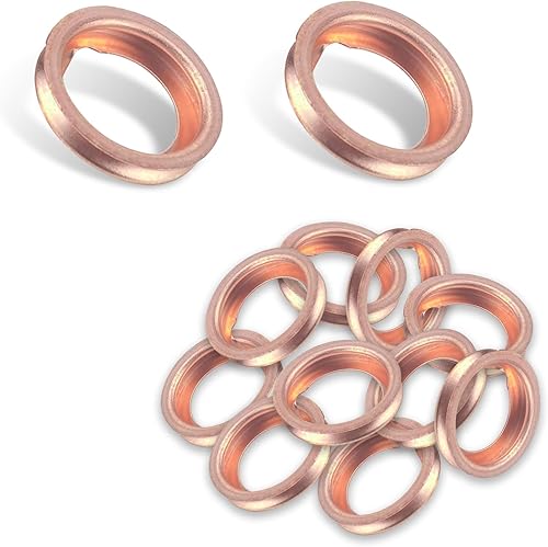 cerfioo 12 arandelas de tornillo de drenaje de aceite, accesorios de tapón de drenaje de aceite M12, reemplazos duraderos para automóviles, disponible en Yaxa Colombia