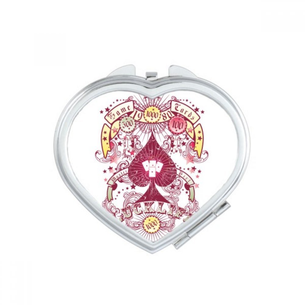 Cadeau mignon miroir compact maquillage thème gambling poker idéal pour anniversaire