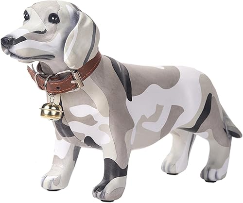 XIFALUFANCY Figuras para decoración del hogar, decoración del hogar, escultura de estatua de perro salchicha de color, adorno para sala de estar,