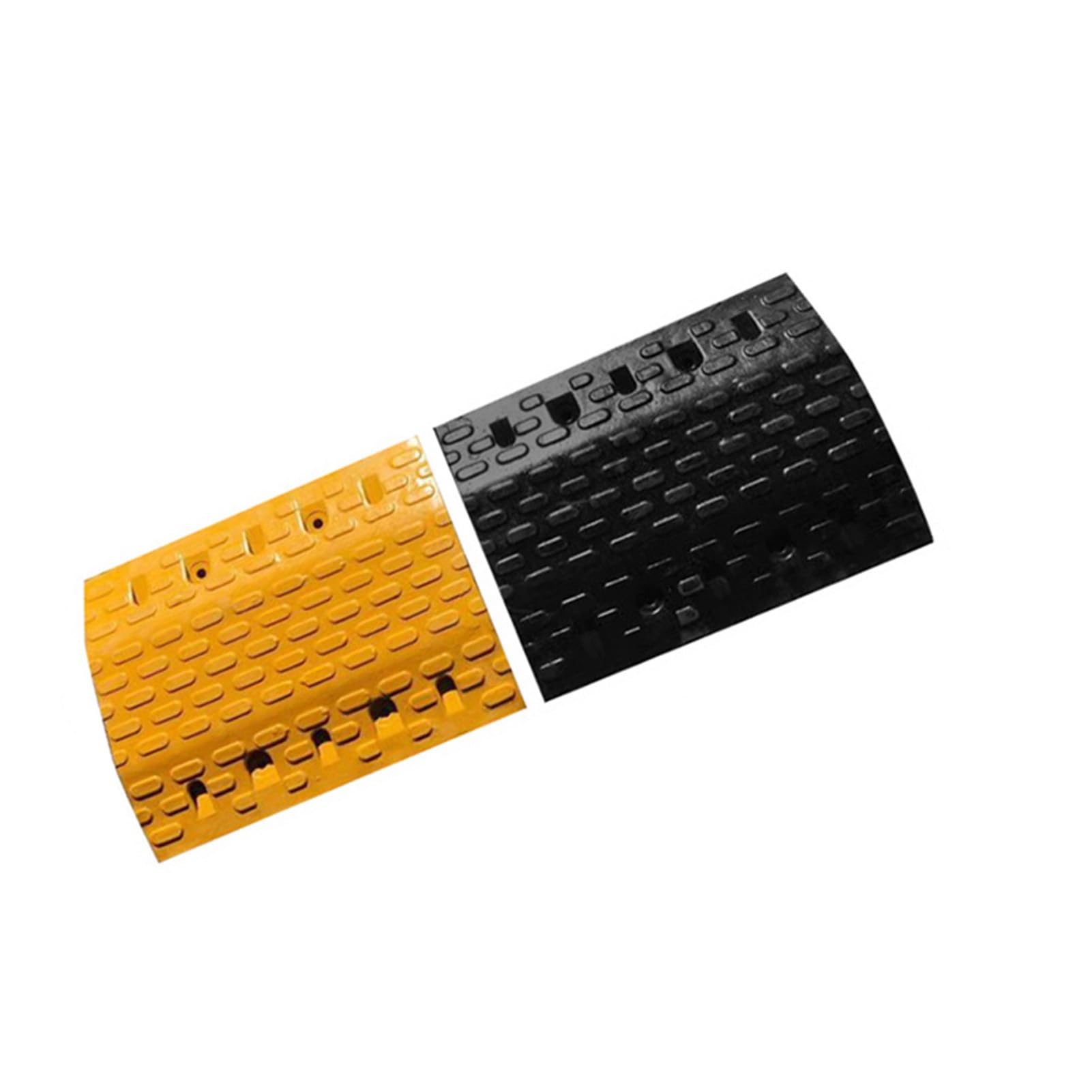 HTTGDGDH 2Pcs Speed Bump Speed Ramp Kit, Rubber Road Bumps, For Indoor And Outdoor Speed Bumps For Asphalt Concrete Gravel Driveways,