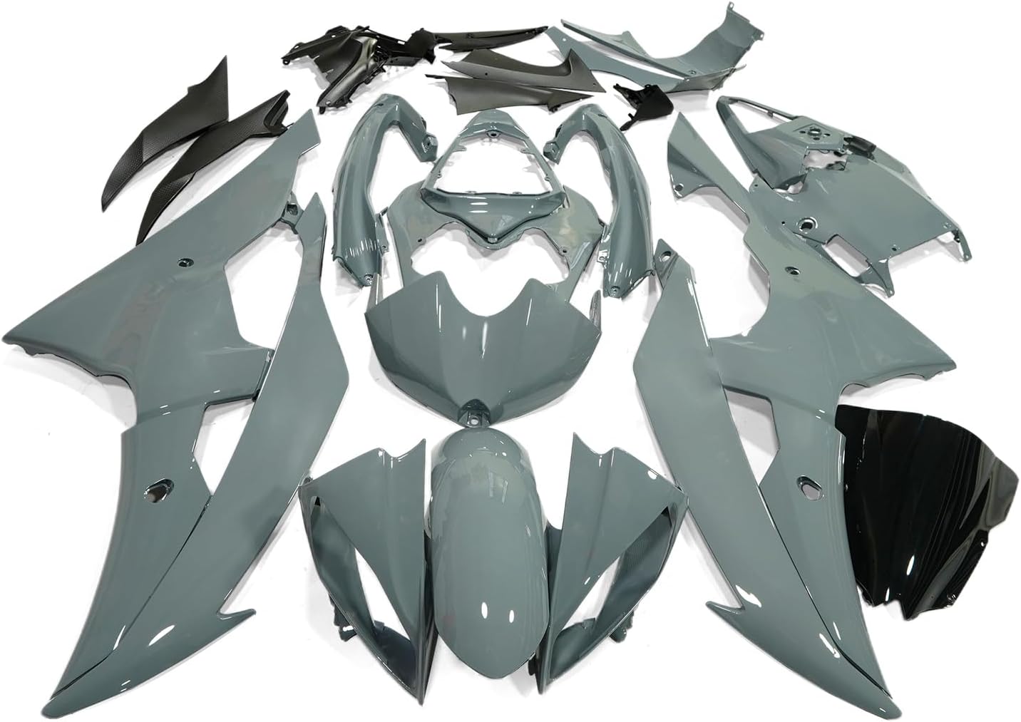 ZXMOTO Motorcycle Fairing Kit for 2008-2016 Yamaha YZF R6 Injection ABS Plastic Bodywork Fairings Grey