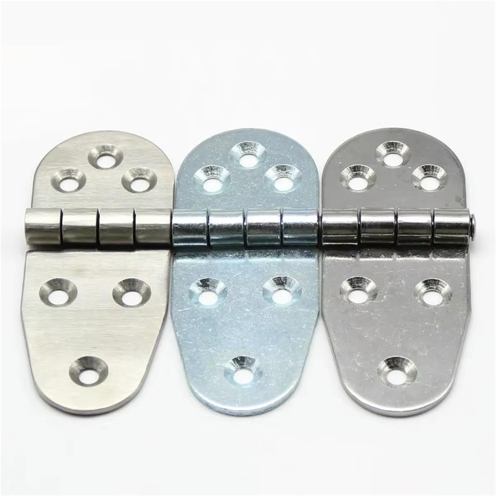 Thick Folding Hinges Made of 304 Stainless Steel and Iron for Industrial Equipment Cabinet Door Panel 8Pcs(Iron-8pcs)
