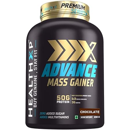 Healthxp Premium Series Advance Mass Gainer 3kg Chocolate Amazon In Health Personal Care