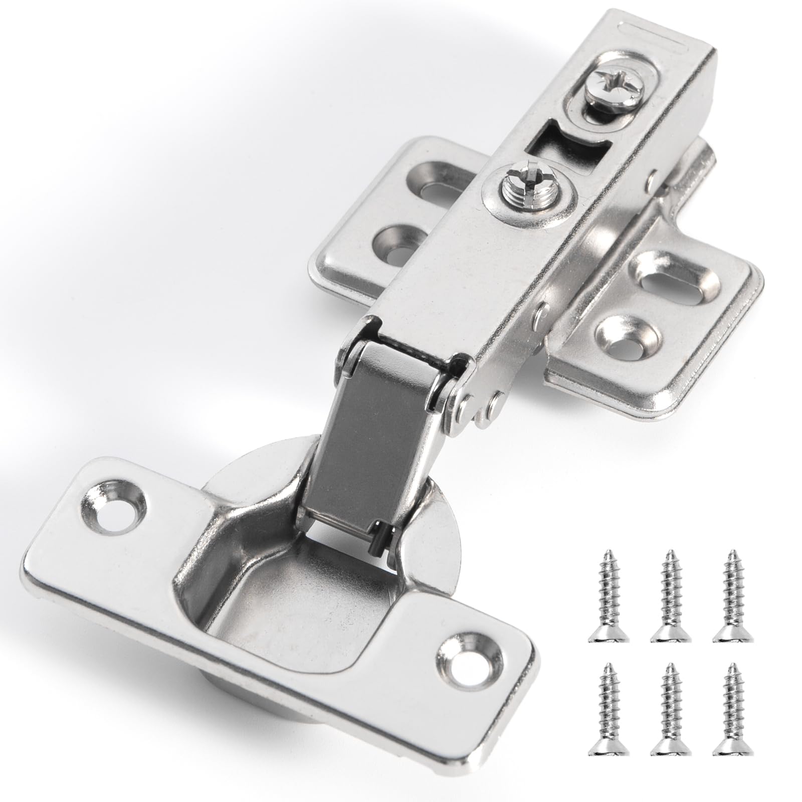 LASHOW 4 Pcs Kitchen Cupboard Hinges Soft Close Hinge,110° Full Overlay