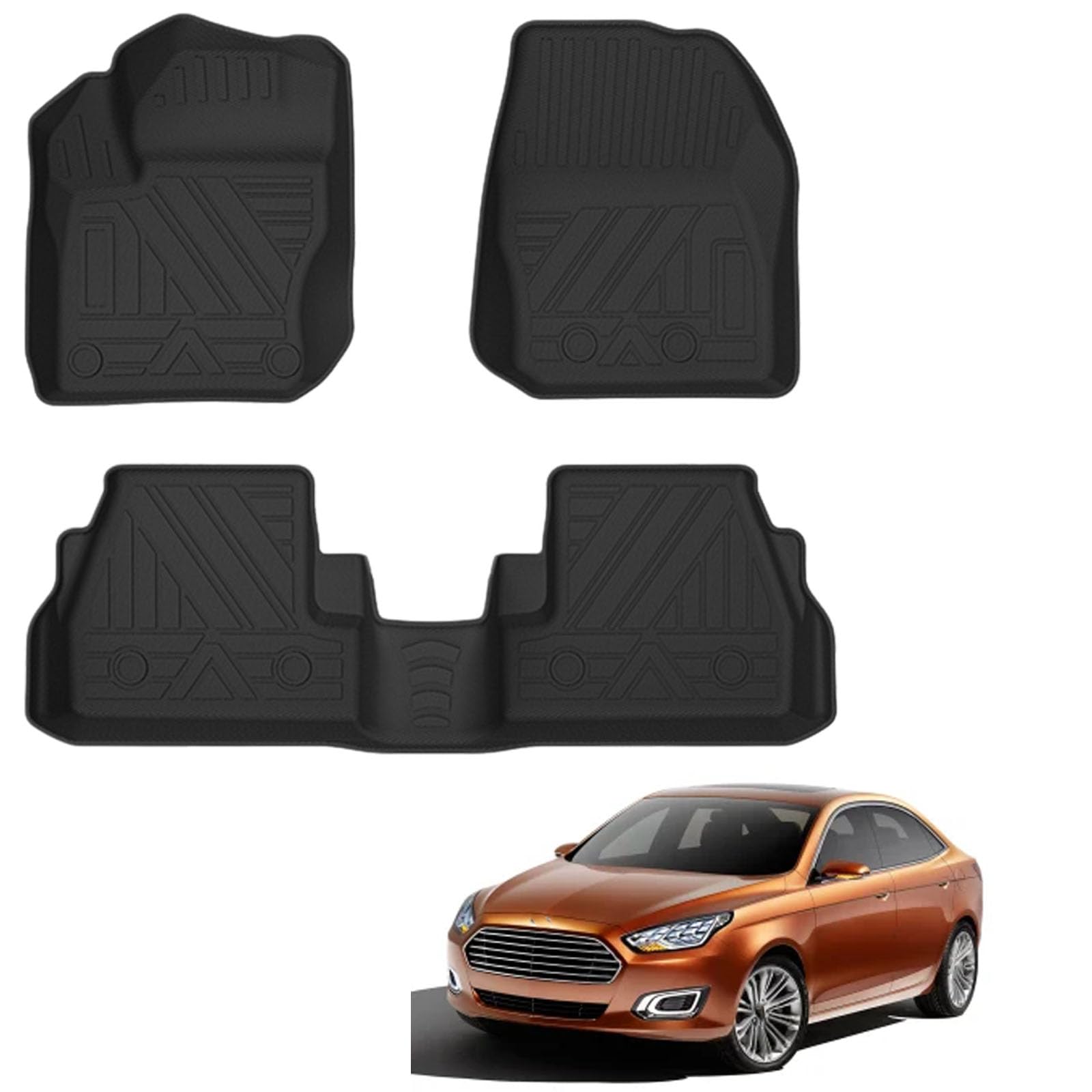 PAPEP Floor Mats for Ford Escort 2015-2020 RHD