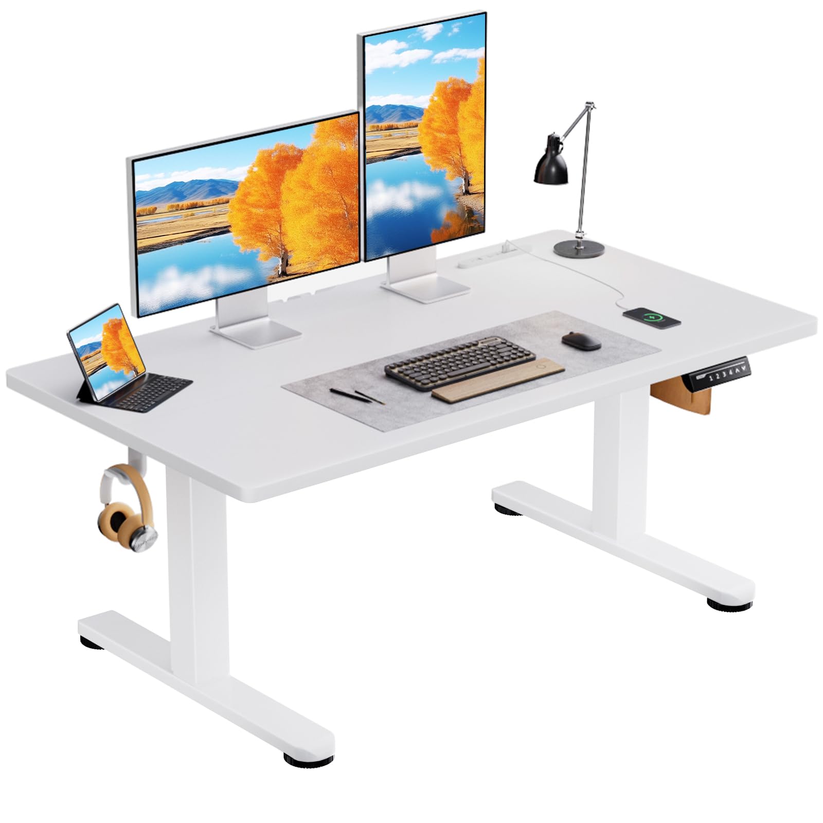 電動昇降式デスク　ErGear　ホワイト　140 x 70 x 72-118cm Amazon | ErGear 電動昇降式デスク ロータイプ 高さ48-72cm コンセント