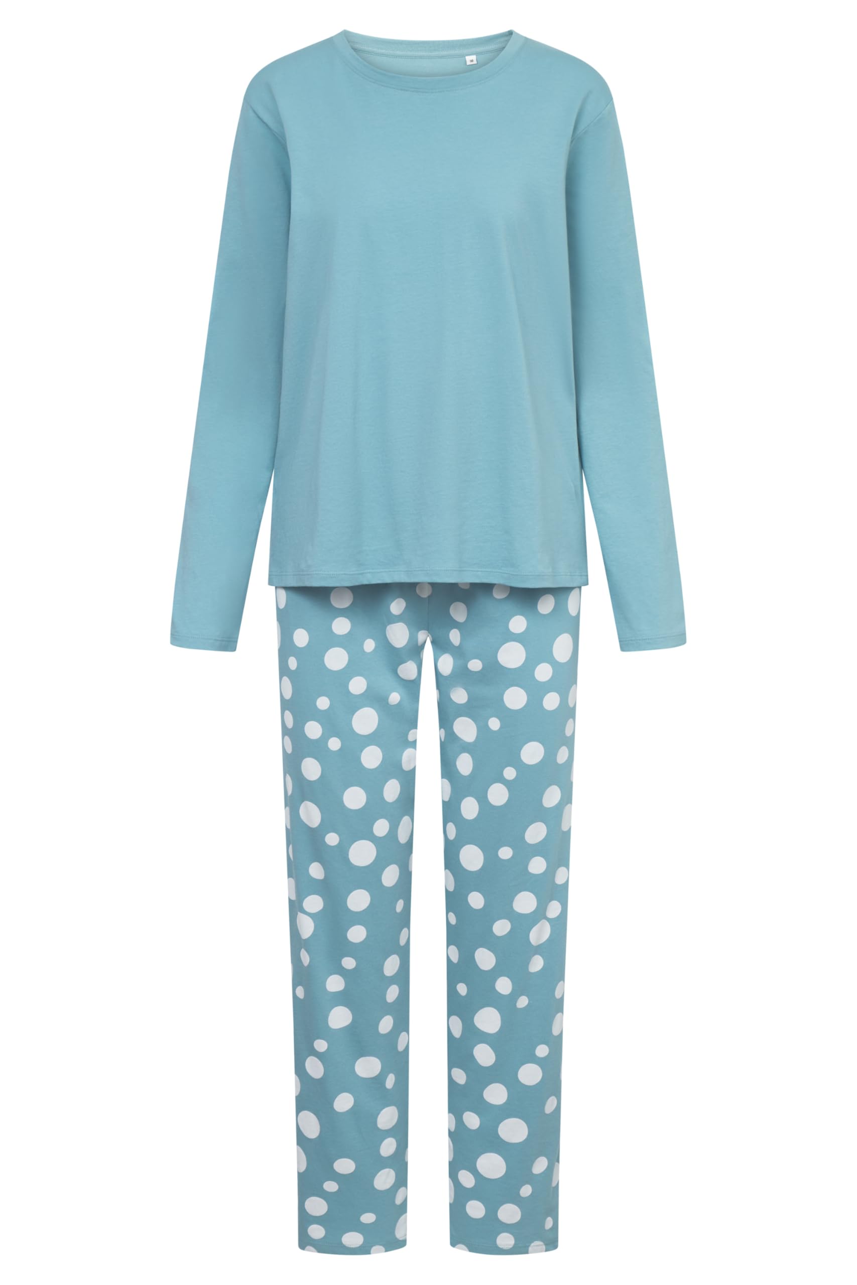Rösch Pyjama mit Tupfendruck Mintgrün 100% Baumwolle 1253620