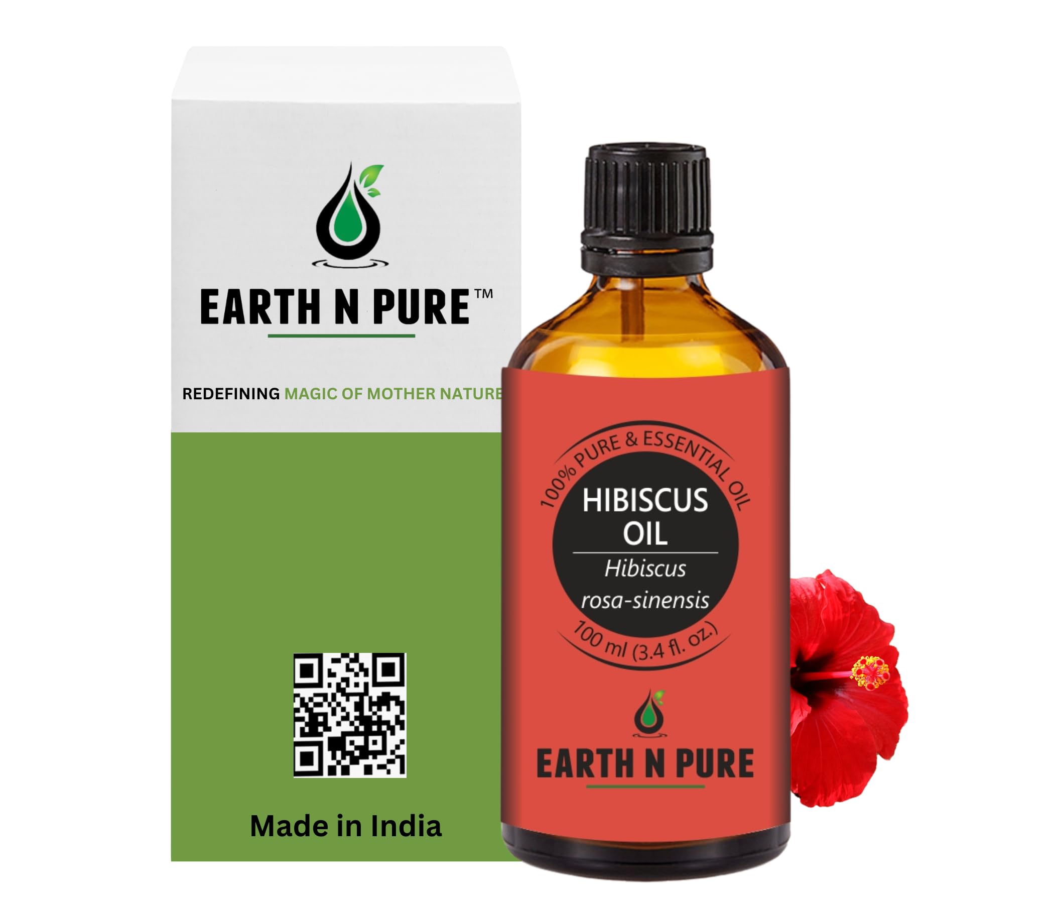 Earth N Pure Hibiscus Oil (Gudhal Oil) Natural and Therapeutic Grade - 100 ml