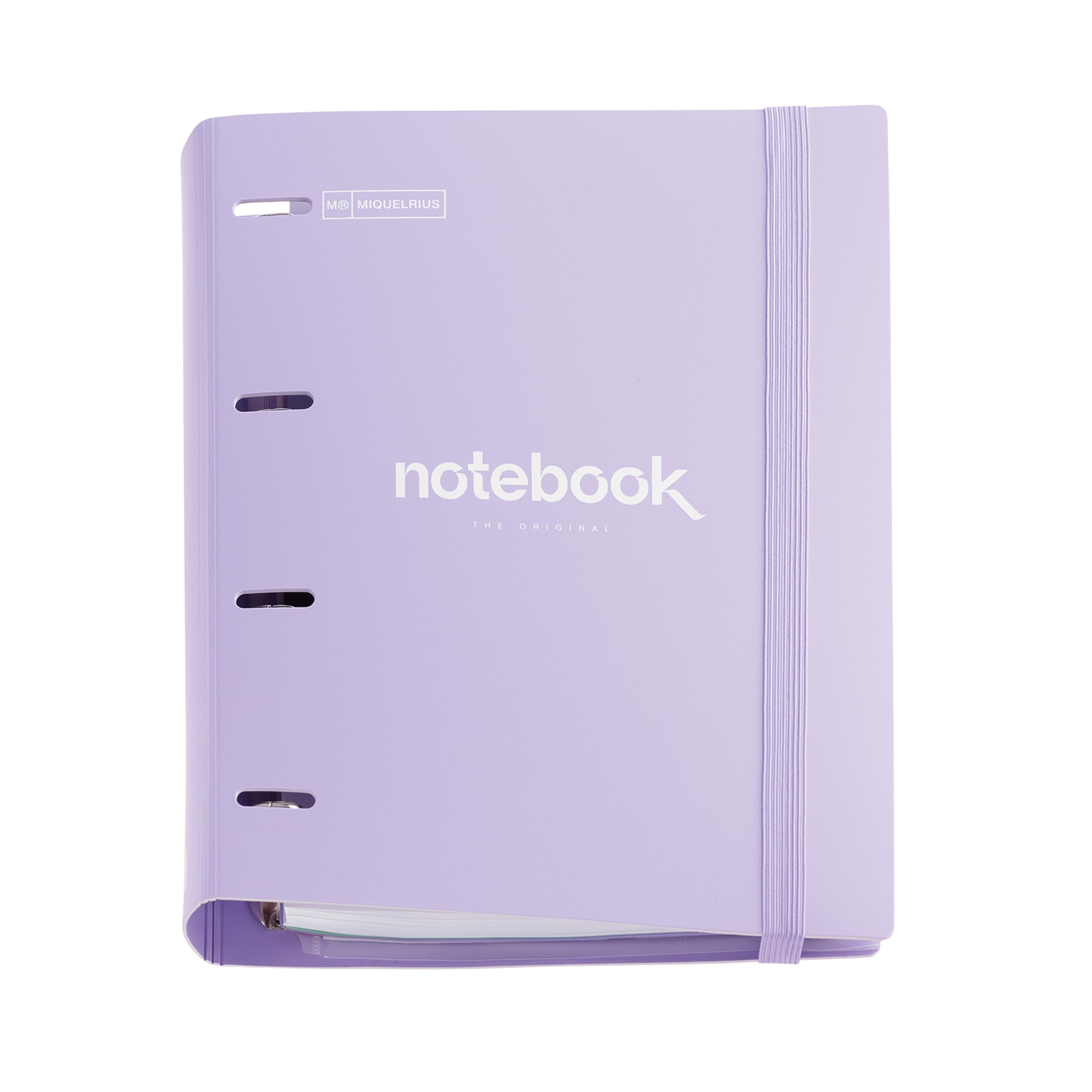 Miquelrius - Carpeblock polyfoam, A4 Ring Binder, Includes a Refill of 100 Squared Sheets + 4 dividers + 1 Polypropylene Envelope, 4 Ring Binder with Rubber Closure