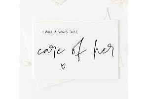 I Will Always Take Care of Her Wedding Day Card To Parents...