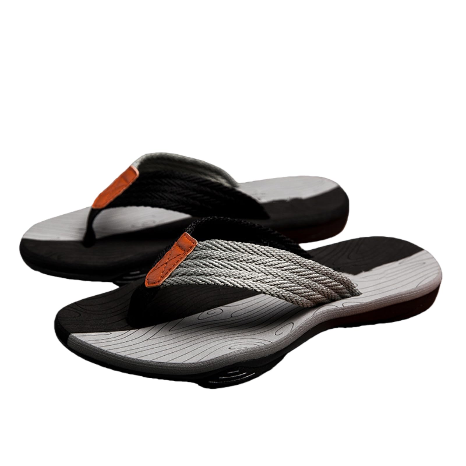 Gyios Flip Flops Men’s Braided Woven Thong Strap Non Slip Soft Sole Summer Indoor Beach Outdoor Casual Sandals-a-41