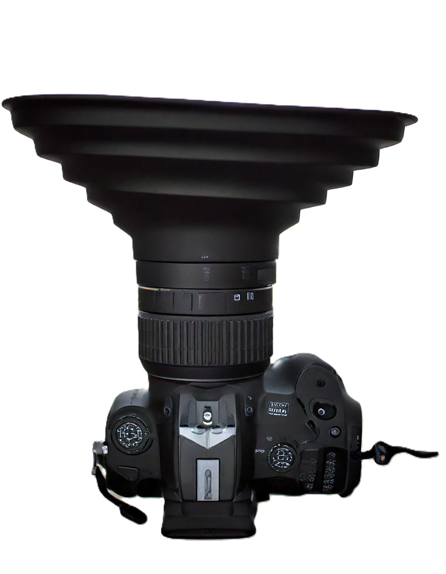 Anti Reflection Lens Hood - Universal Rubber Camera Hood for DSLR & Mirrorless, Anti-Glare & Glare Reduction, Fits 50mm to 70mm Lens Filter Thread – for Canon, Nikon, Sony and More