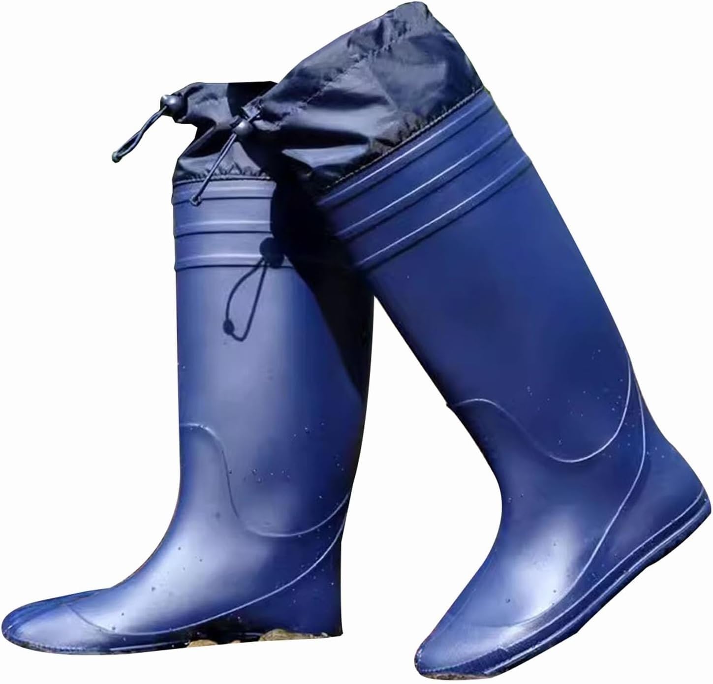 Buty wędkarskie dla kobiet i mężczyzn, spodniobuty, nylonowe, lekkie, z PVC, do nawadniania, polowania na trawę(Navy Blue,5 UK)