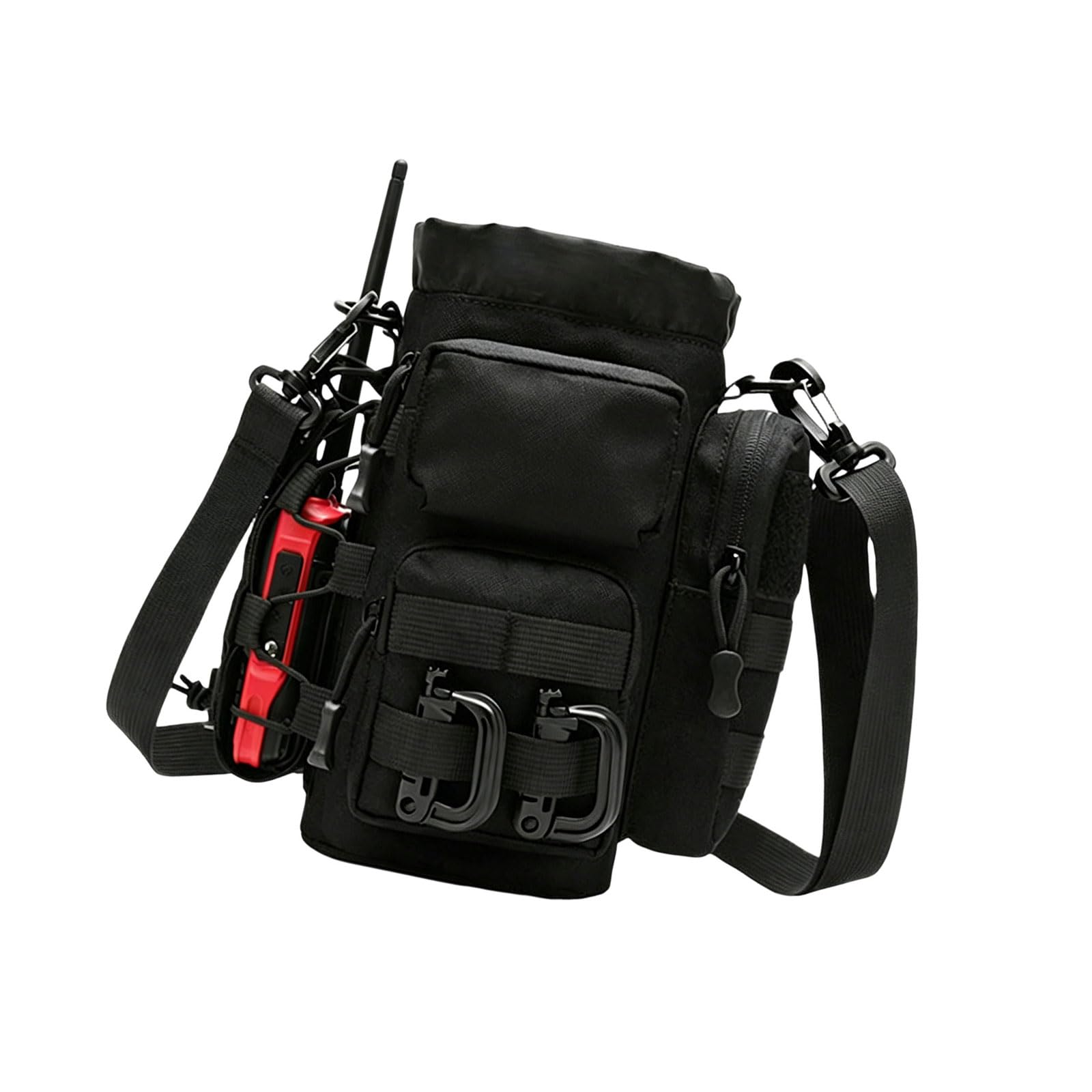Flaschentasche für Camp-Wanderungen und Picknicks, 25 x 13 cm, Wasserflaschenhalter mit Kordelzug oben und Griff, Kantinen-Halterung, Tasche, Outdoor-Flasche, Trail, Ausrüstung, Organizer