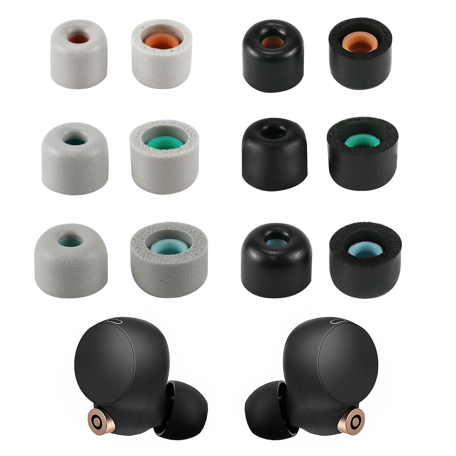 90 Gommini Auricolari Di Ricambio - Set Completo S/M/L Per Cuffie In-ear, Comodi E Isolanti