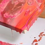 Mont Marte Ensemble de peinture à verser en acrylique de qualité supérieure, corail, 4 x 4oz (120ml) Bouteilles, Peinture acrylique pré-mélangée, Convient pour une variété de surfaces incluant toile étirée, bois, MDF et Air Séchage de l'argile.