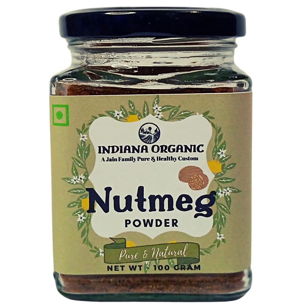 Indiana Organic Jaiphal Powder | Nutmeg Powder | jathikai powder | Packed on Order Fresh | Zero added Colours, Fillers, Additives & Preservatives | 100 Gram | Ground Jaiphal (B08D9NCWVM) Amazon Price History, Amazon Price Tracker