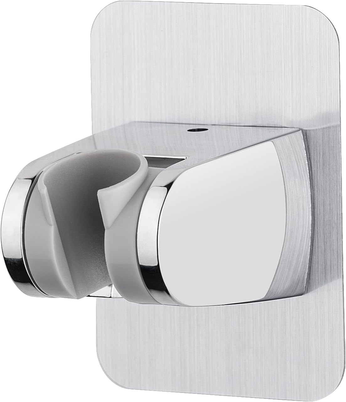 Ibergrif M20405, Shower Head Bracket Without Drilling 3M Adhesive - Shower Bracket Adjustable (45°), Hand Shower Bracket Universal, Hand Shower, Shower Holder Wall mounting, Chrome, Silver