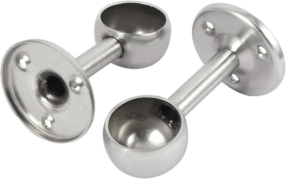 Wardrobe Curtain Shelf Brackets & Supports Wall Mounted Clothes Pipe Rail Lever Support Bracket 32mm Brackets Dia 10pcs