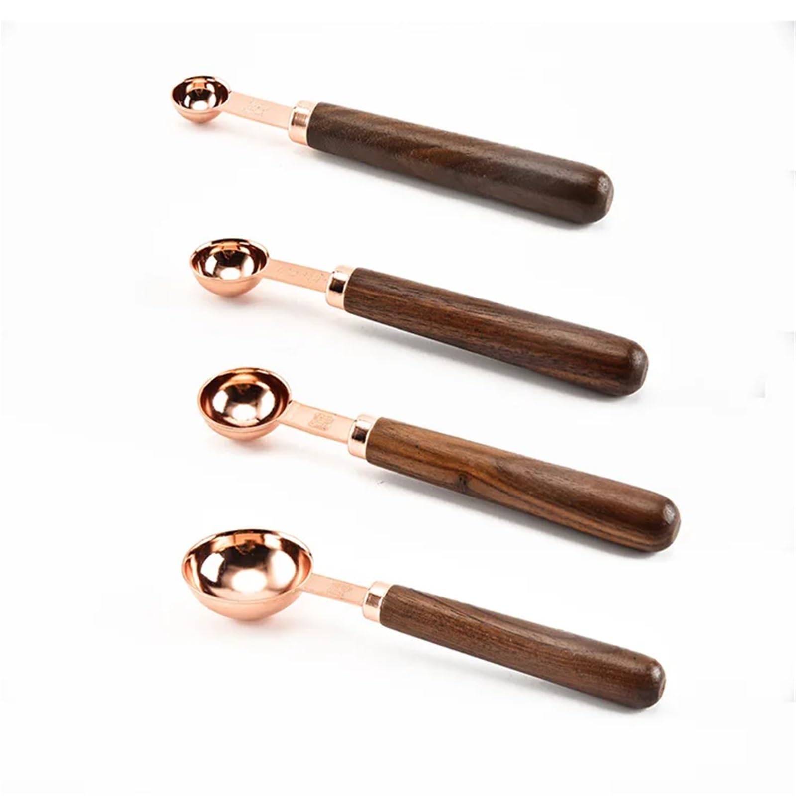 Juego de utensilios for hornear, cocina, comedor, bar, mango cobre, tazas medidoras, cucharas, pasteles y azúcar para Medir Líquidos y Sólidos