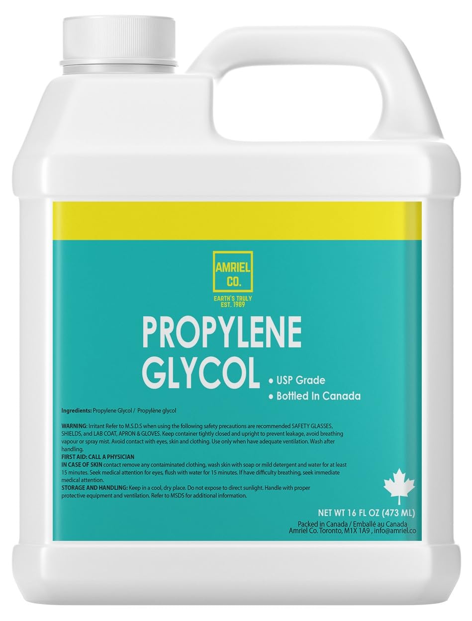 Propylene Glycol (16 FL OZ) | USP Food Grade| Non-Toxic and Pure| Colorless  and Ordorless| Bottled in Canada| Wide Usage for Cosmetic, Food Industries  and More| Amriel Co. : Amazon.ca: Industrial &