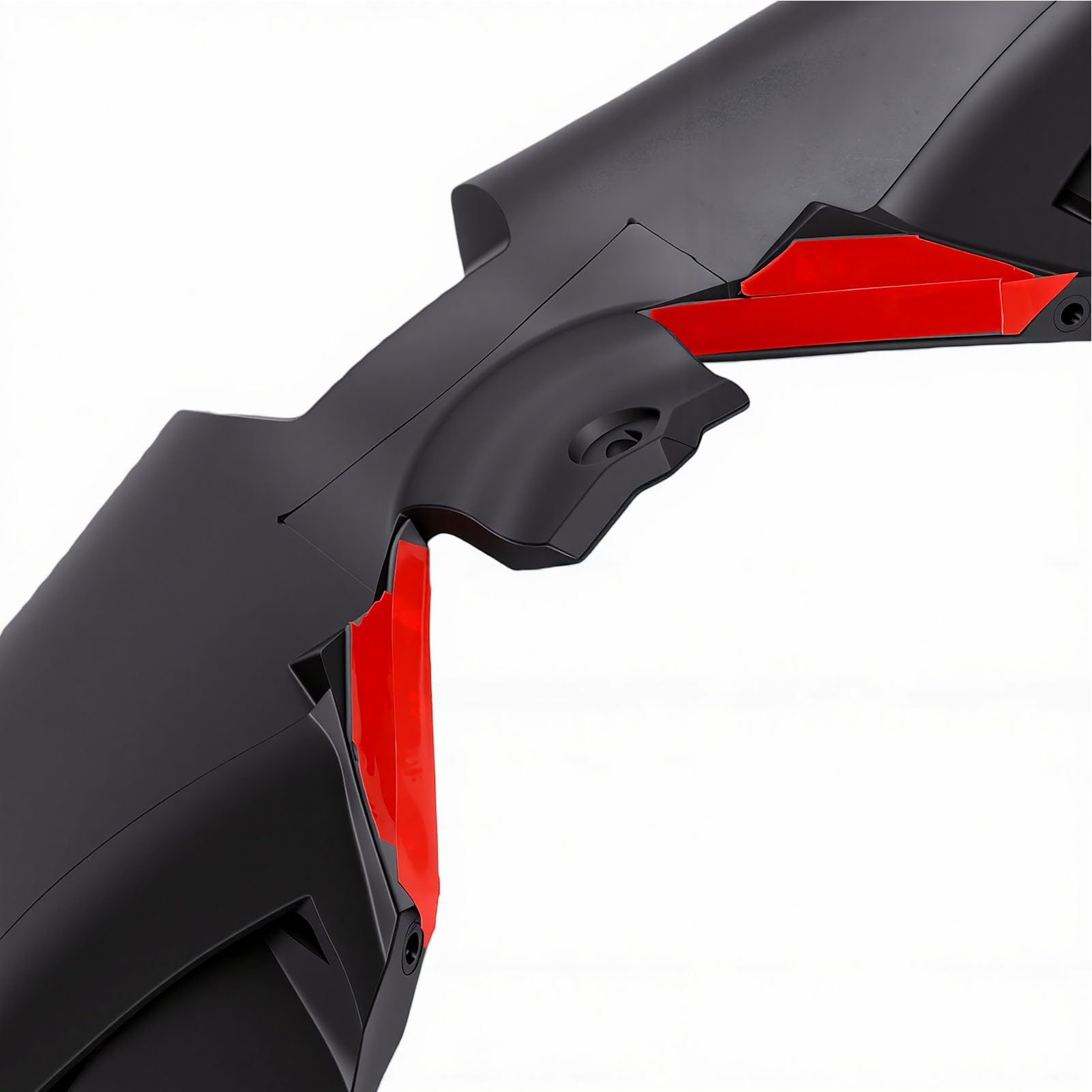 Spoiler Avant de Moto en ABS Noir de Remplacement pour MT09 MT09 SP 2024-2026, avec Conception Aérodynamique Réglable pour Une Force d'appui et Une stabilité Accrues