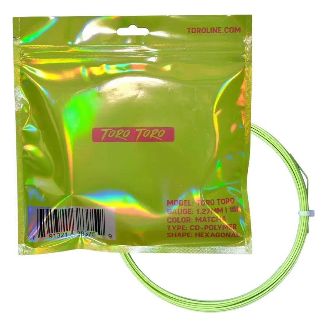 Toroline Toro Toro 16L Gauge 1.27mm Tennis String Set Matcha Green