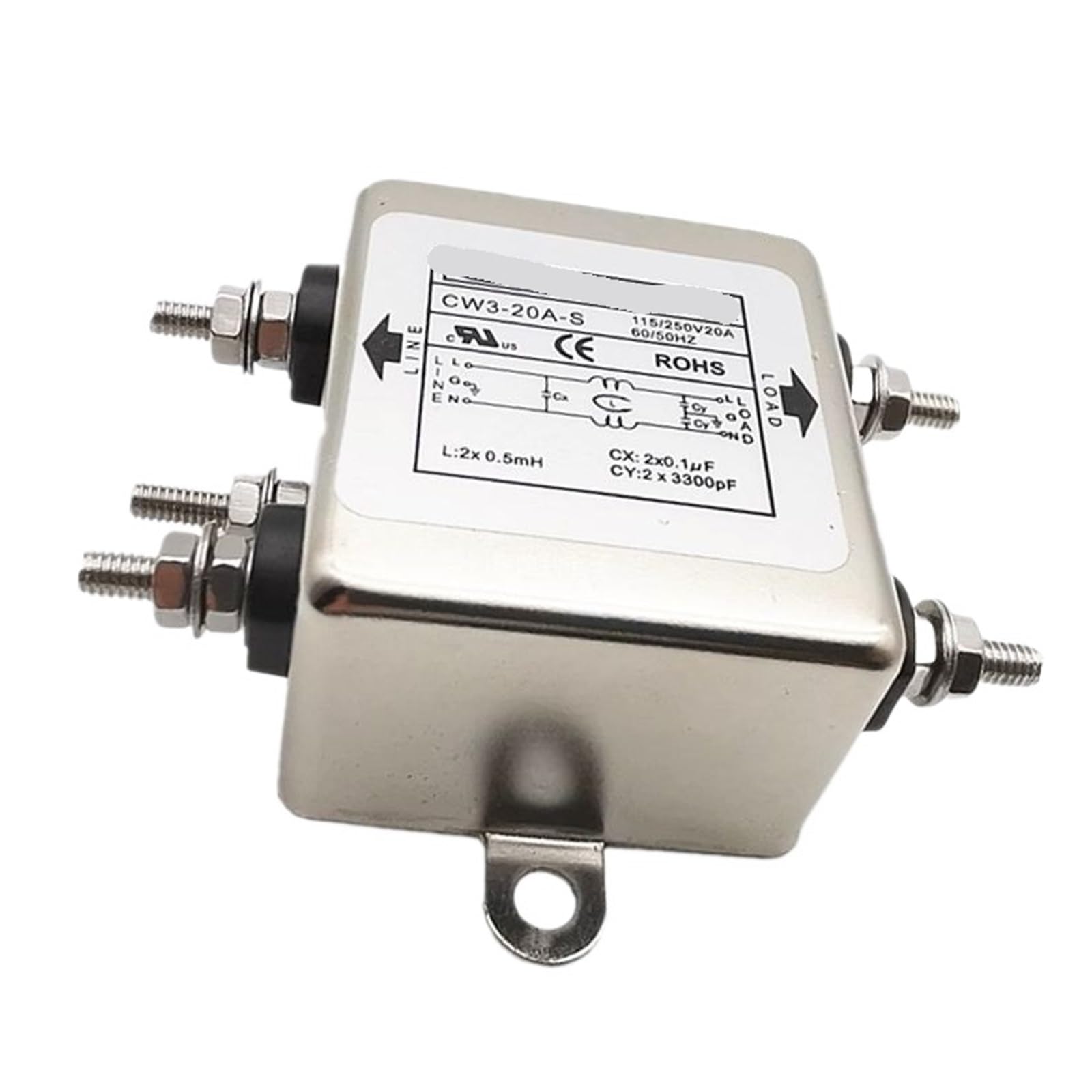 JJKKOZVQF 20A CW3-20A-S Filter 115/250V