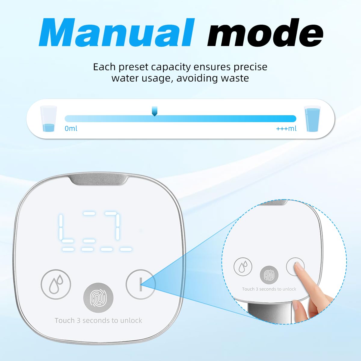 Distributeur d'eau pour bouteille de 18 litres avec affichage numérique, 4 modes de distribution, pompe à eau électrique portable avec chargement USB, bec pliable, pompe à eau de qualité alimentaire