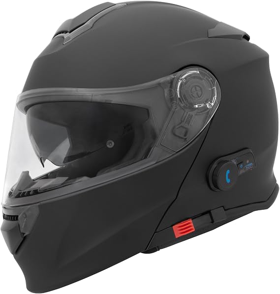 Zorax ZOR-727 BL-A4 Flip up Motorbike Fitted with Blinc Bluetooth System