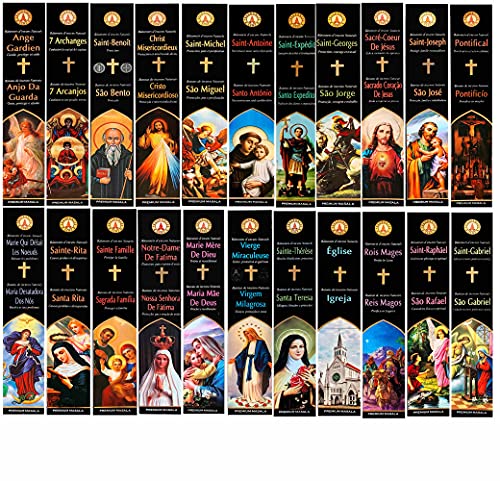 120 bâtons d'encens 6 boîtes hexagonales x 20 encens religieux parfums & sens, pas toxique pas de travail mineur - avec prière nom + porte-encens offert (6 boîtes...
