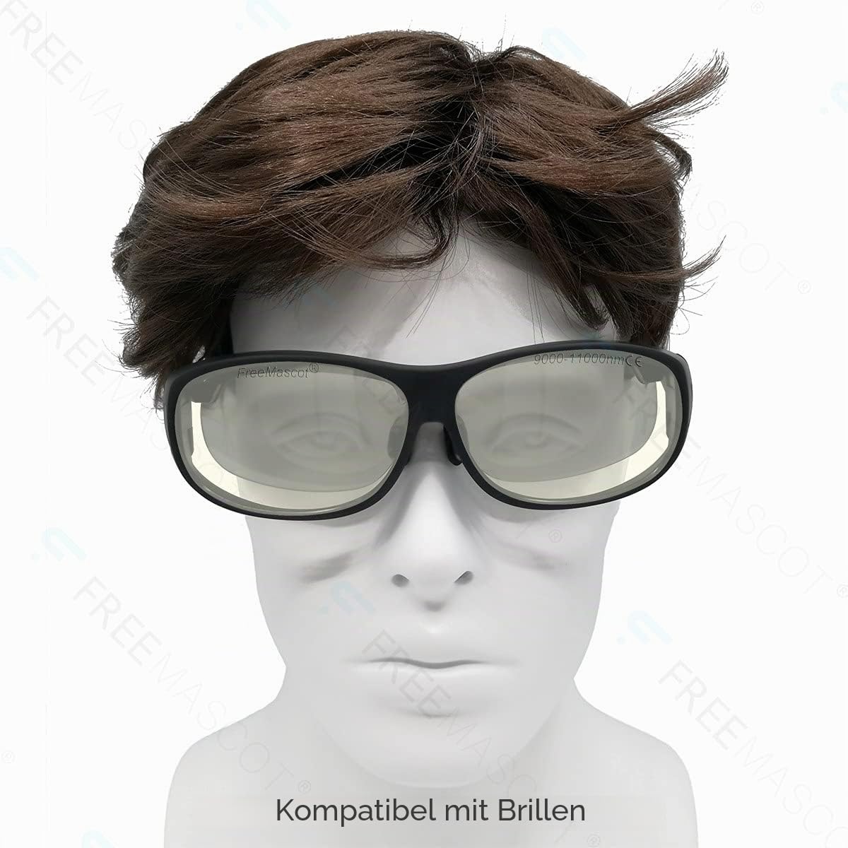 FREEMASCOT OD 6+ 9000nm - 11000nm Wellenlänge CO2 Laser-Schutzbrille für 10,6um CO2, 10600nm Laser-Schutzbrille