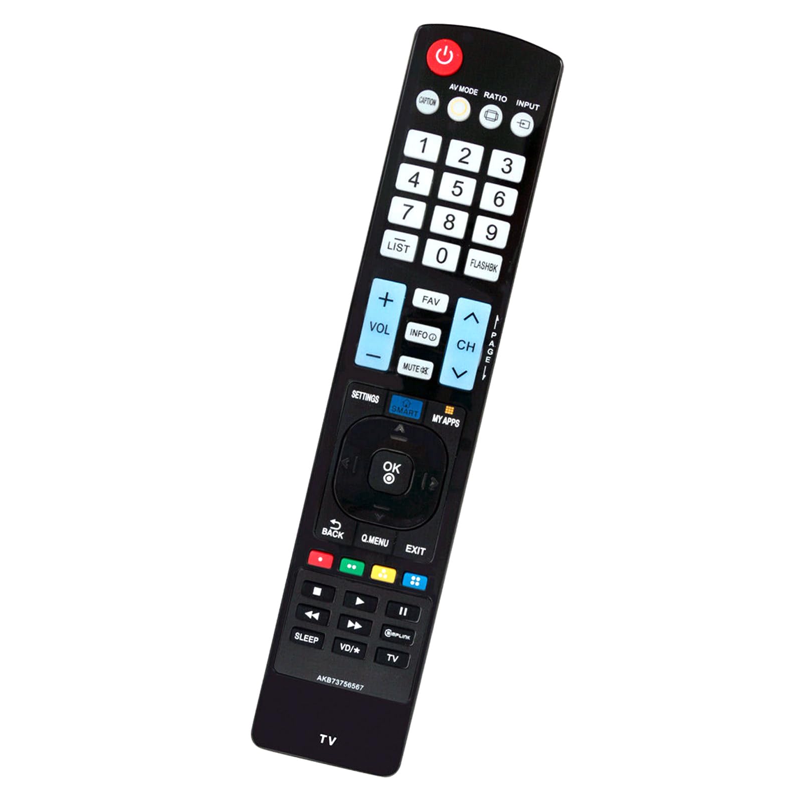 Mando Remoto Repuesto Para LG TV - Modelo AKB73975758, Compatible Con Series 28LB, 32LB, 39LB, 42LB, 47LB, 50LB, 55LB, 60LB