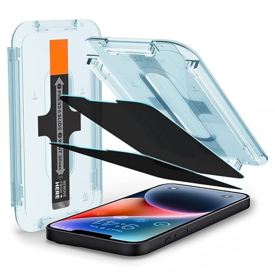 MOBIMEDIX Auto-Align Technology Privacy Tempered Glass Screen Protector for iPhone 14, iPhone 13 and for iPhone 13 Pro (6.1 Inch) | Easy Installation Frame | Case-Friendly - 2 Pack (B0CFJZH8ZT) Amazon Price History, Amazon Price Tracker