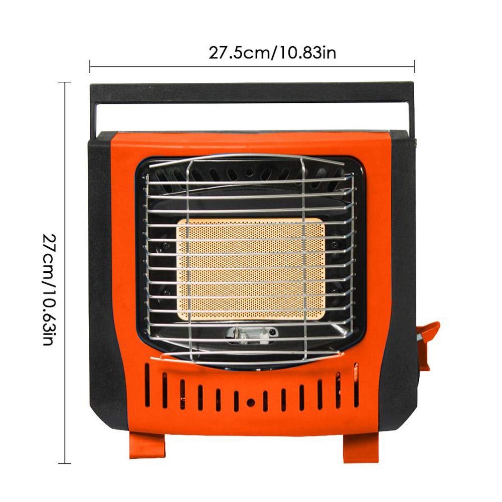 Calentador de propano portátil 2 en 1 5000BTU Estufa de Gas para Acampar al Aire Libre, Encendido electrónico piezoeléctrico, para Pesca en Hielo, mochilero, Senderismo