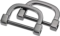 Vista 9 de uxcell Anillo en D de herradura en forma de U, hebillas atornilladas
