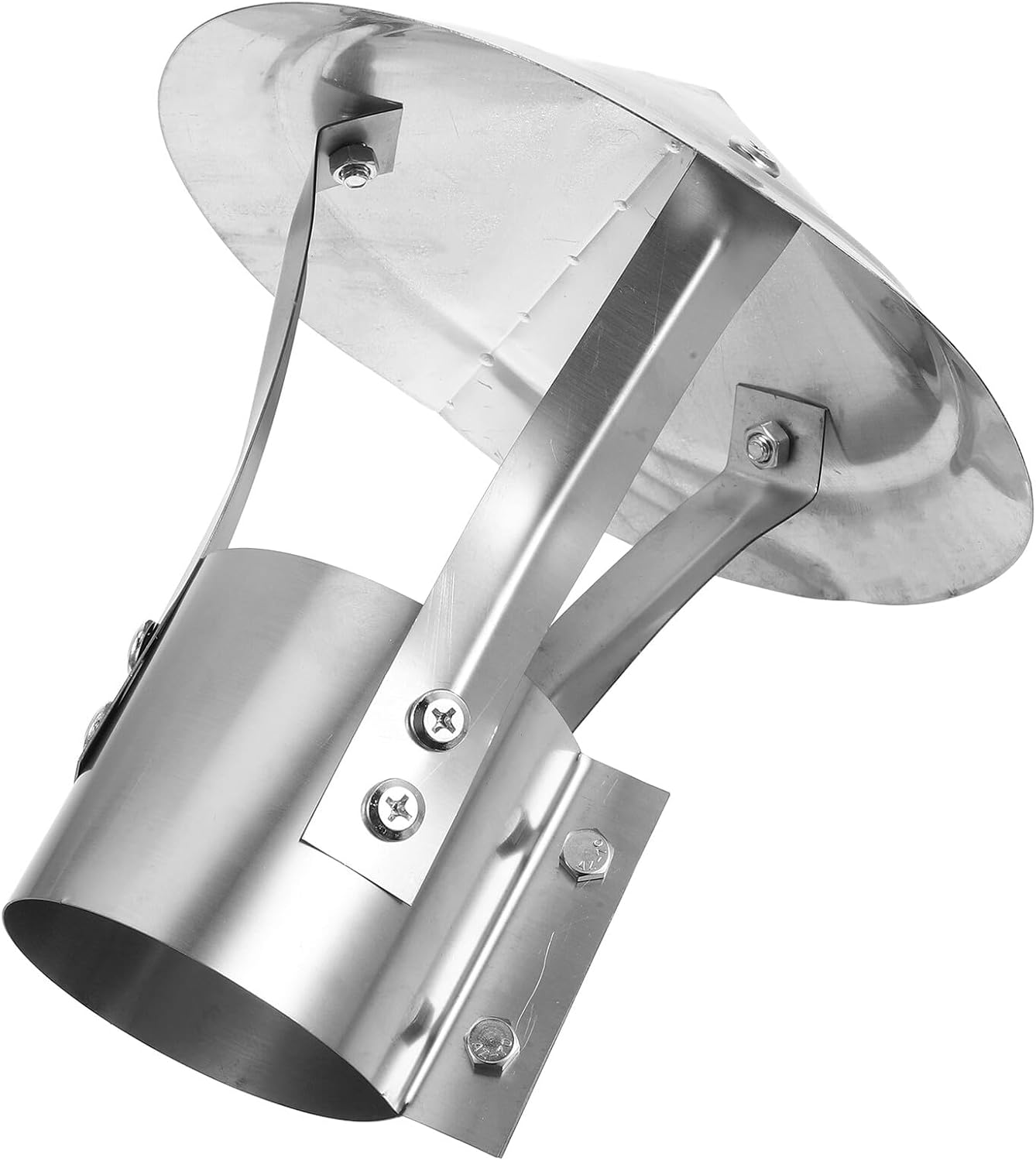 Stainless Steel Fireplace Chimney Cap 200mm Flue Pipe Cover Thick Rainproof Chimney Cowl for Outdoor Roof Vent Exhaust