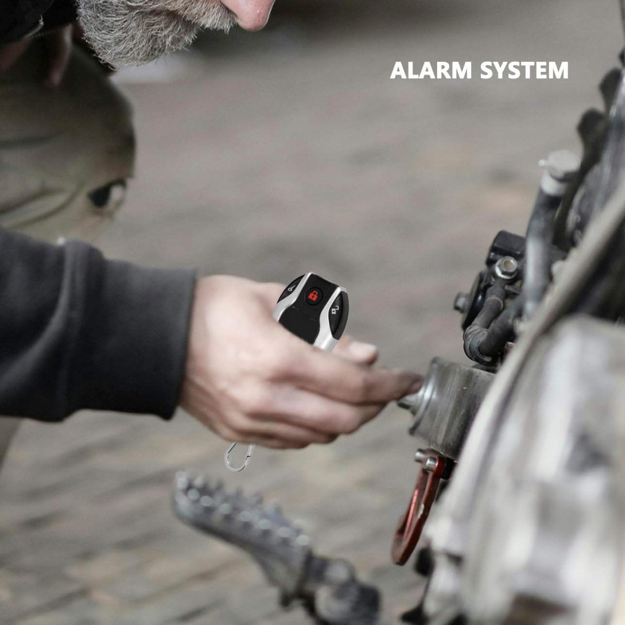 Ciieeo Allarme Set Completo e Sblocco Blocco Automatico per Moto Funzione di Avvio e Spegnimento Dispositivo di Sicurezza in Plastica con Telecomando per Motocicletta