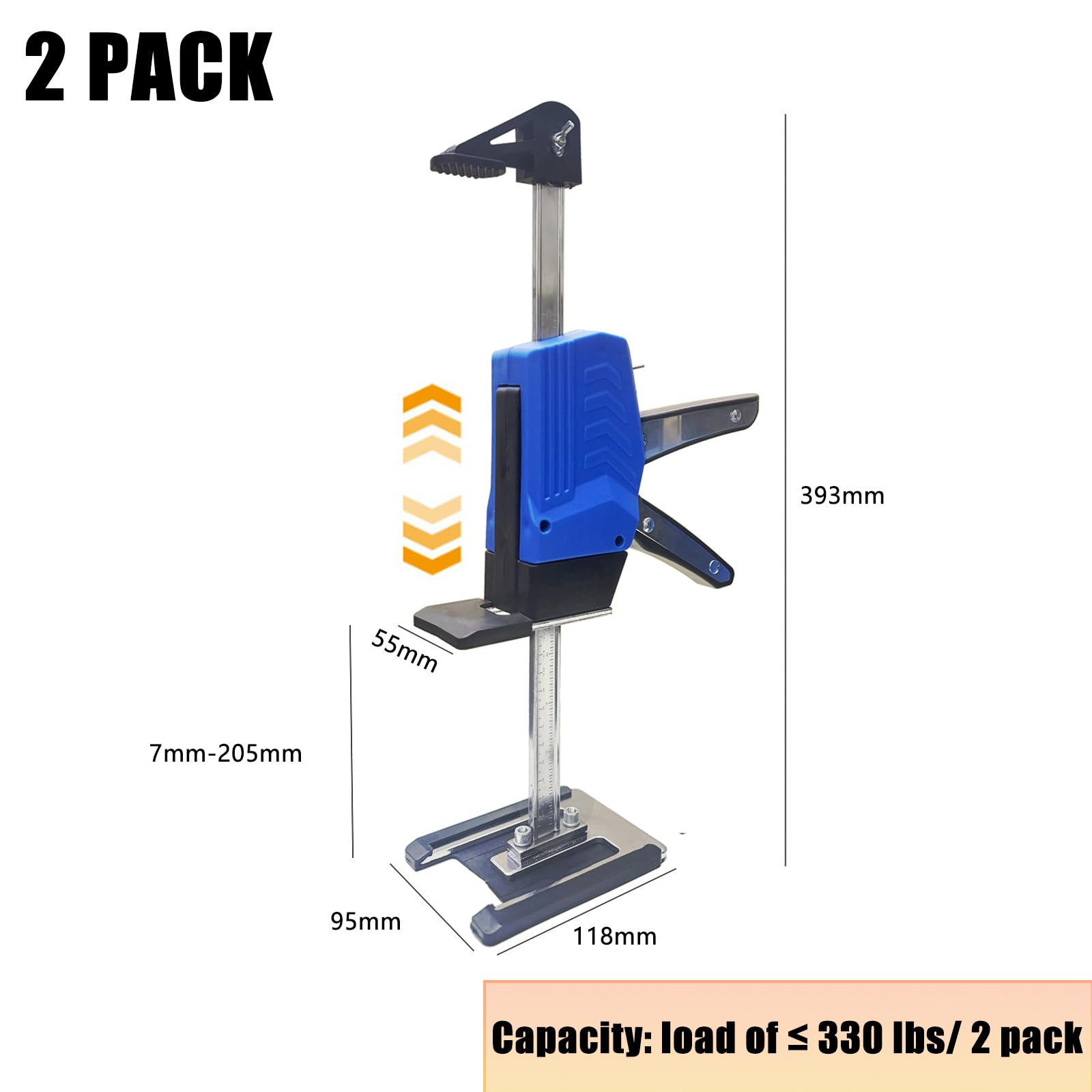 Hniuyun Cric a braccio per risparmio di manodopera, capacità 150 kg, resistente, con discesa lenta e veloce per elettrodomestici, porte, installazione di piastrelle e supporto per la lavorazione del