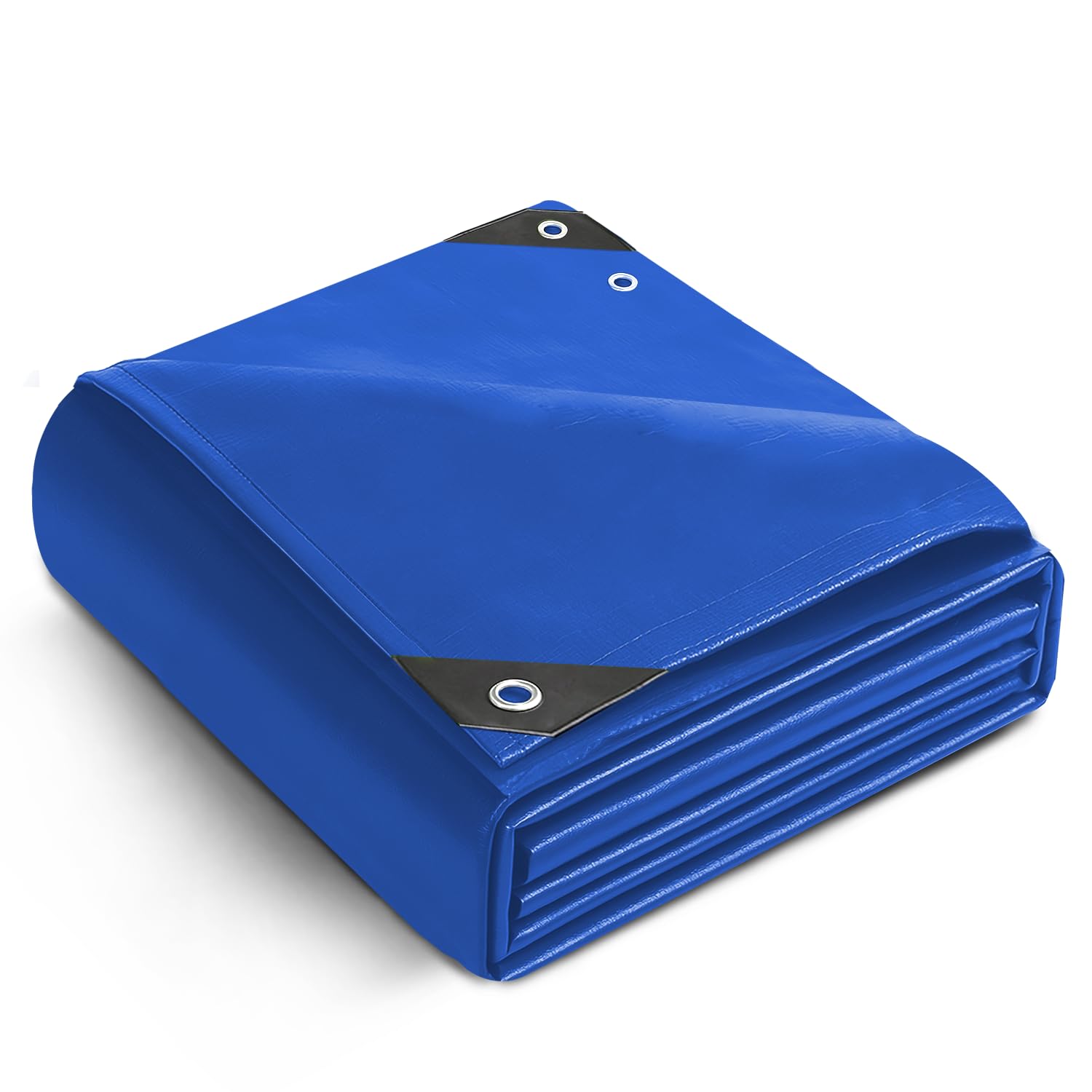 Keplin 3x4m Waterproof Tarpaulin Cover Sheet 70gsm - Heavy Duty, Mould-Resistant, Easy to Wash - PE Material, Reinforced Edges with Metal Eyelets - Ideal for Indoor and Outdoor Protection- Blue โ image 1