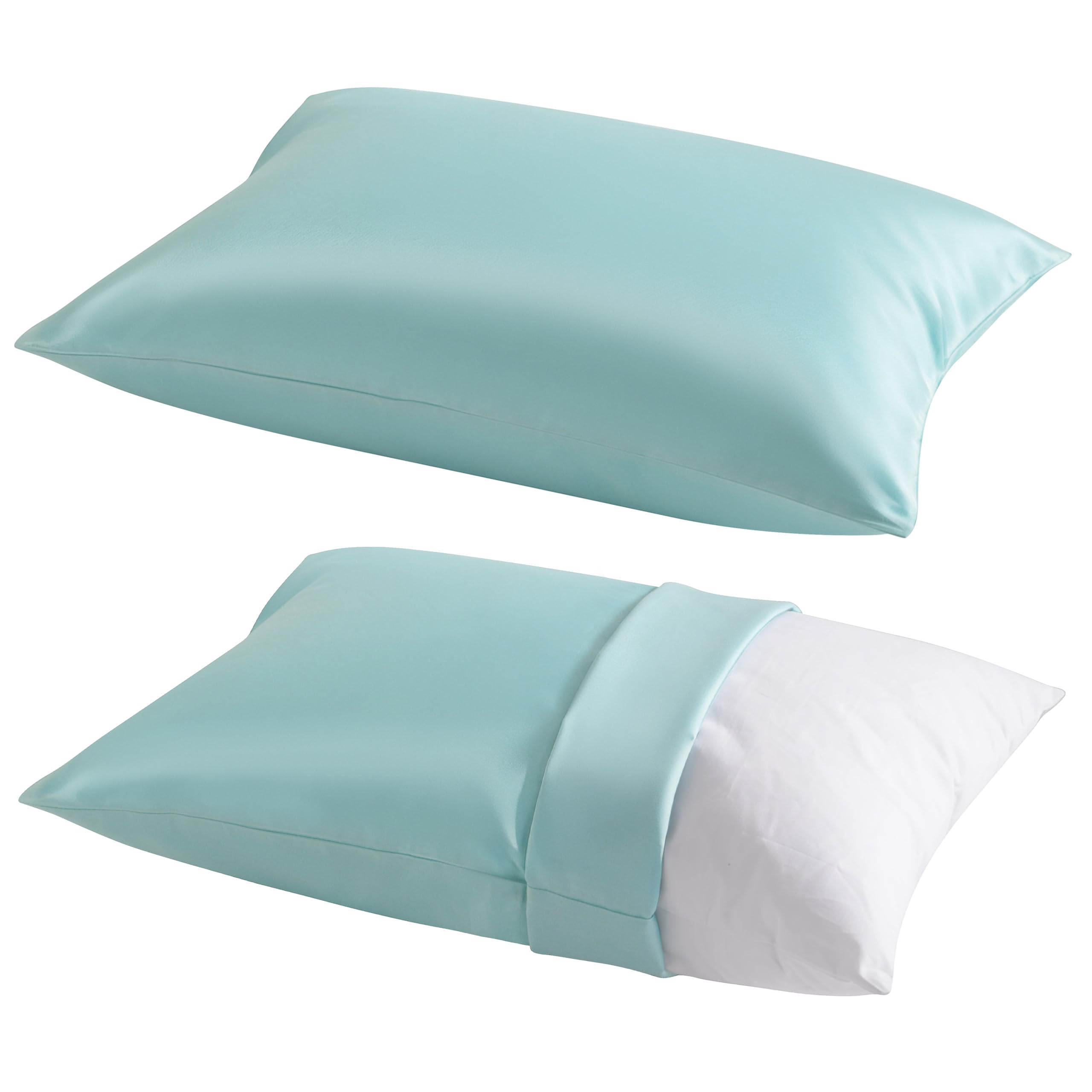 NTBAY Toddler Pillows with Pillowcases Set, 4 Piece 13 x 18, Aqua