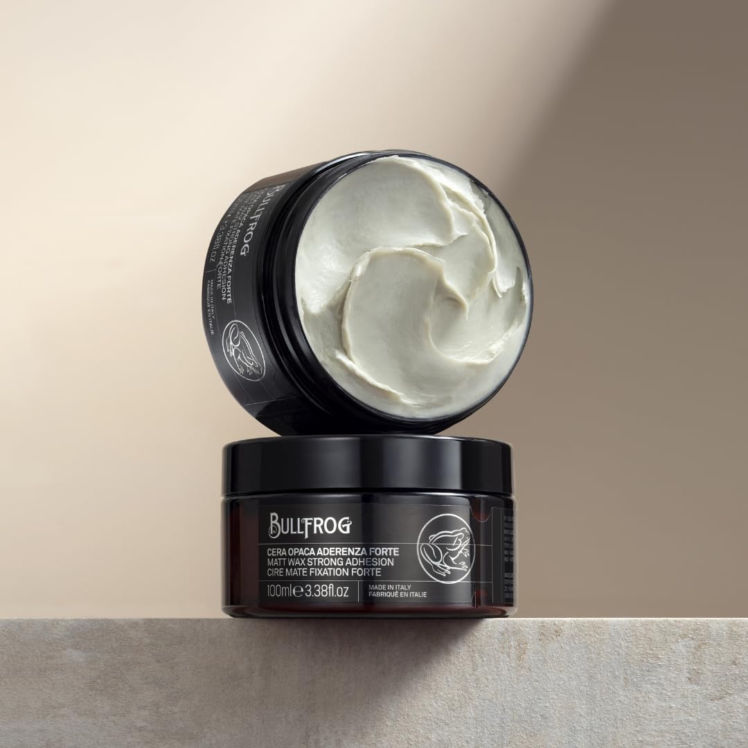 Bullfrog | Herren Haircare- & Styling-Set | Nährendes regenerierendes Shampoo, Nährende regenerierende Butter, Matte Haarwachs mit starkem Halt | Reinigt und pflegt, Definiert mit starkem Halt