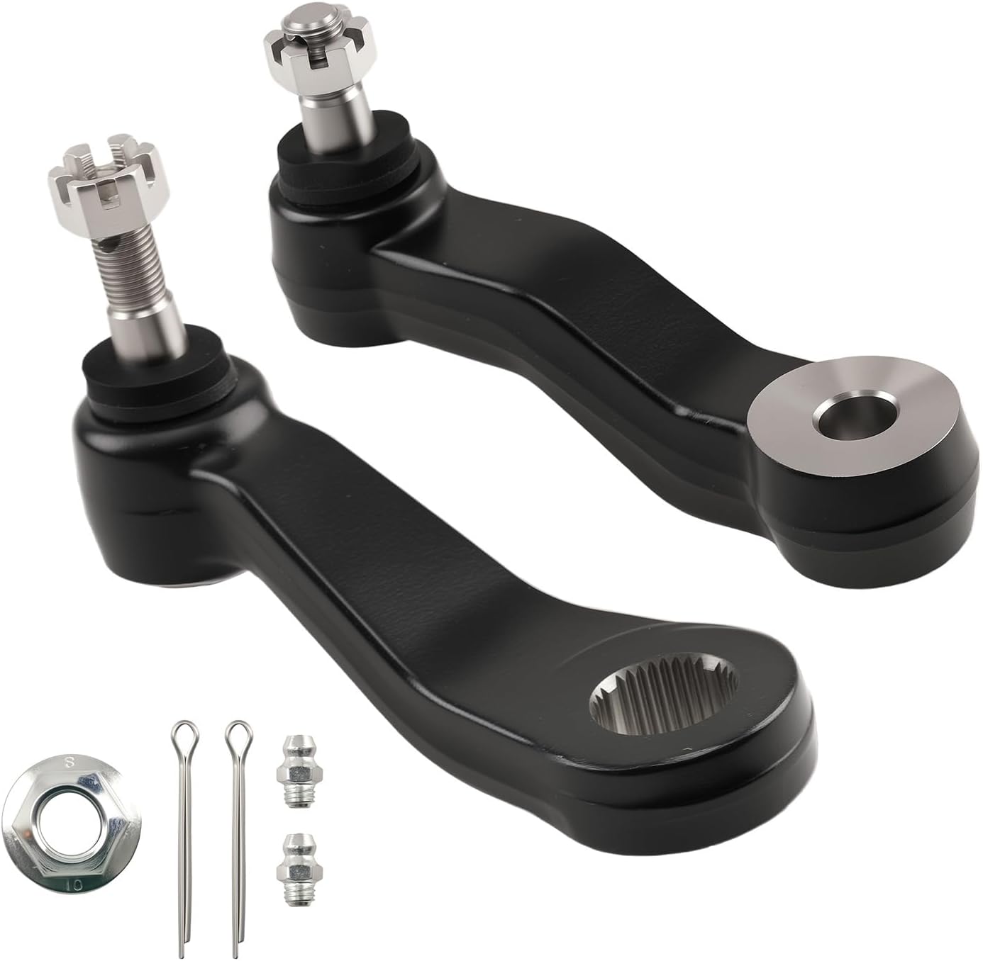 maXpeedingrods 2Pcs Front Idler Arm Pitman Arm Kit for Cadillac Escalade 2002-2006 Chevy Silverado 1500 1999-2006 Avalanche 1500 Express 2500 3500, K6534 K6536 Idler Arm Steering Pitman Arm