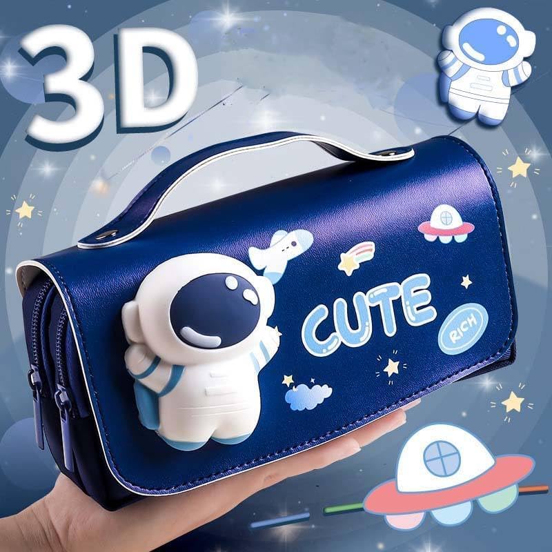 Image of DEOXY Cute Big Cartoon Theme Plastic Pencil Case-3D Eva Pencil Case Pouch, Multipurpose Zipper Pencil Case for Kids, Pen & Pencil Bag for School Kids (Cute Big)