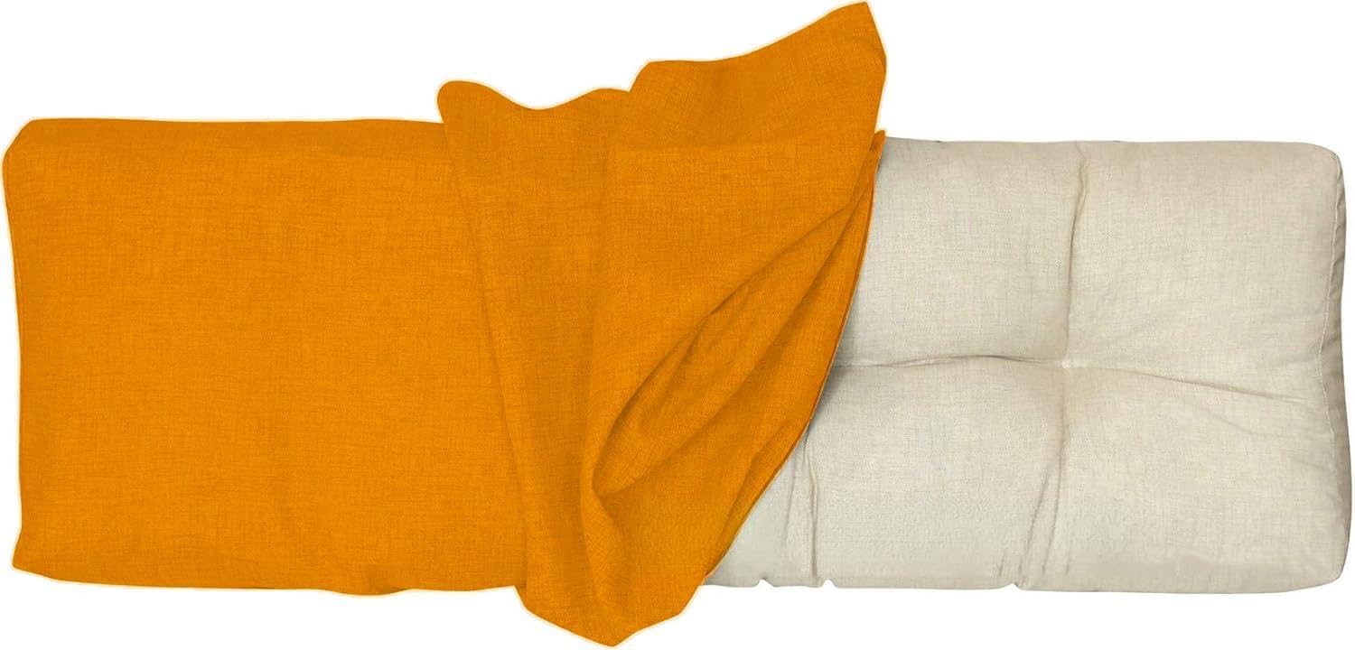 Bench Cushion Pad Covers Outdoor/Indoor with zip 2/3 seater Seat Cushion Replacement Cover 120x40 110x40 140x45 150x50 Non-Slip Bottom for Bench Cushion Chair Bay Window Cushion(Orange,120x30x10cm Thi